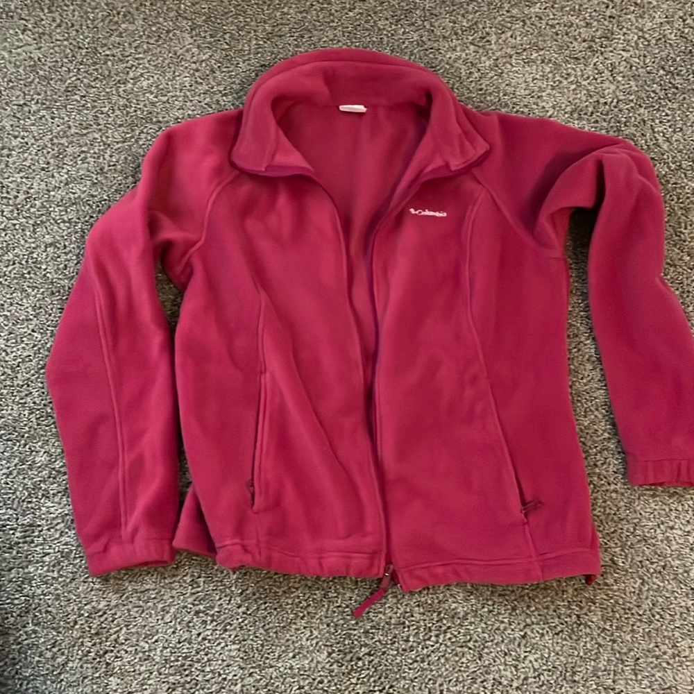 Super cute pink Columbia zip up fleece